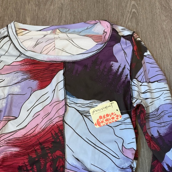 free people movement Tops - FP Movement by Free People | Multicolor Long Sleeve Top | Size XS - NWT!